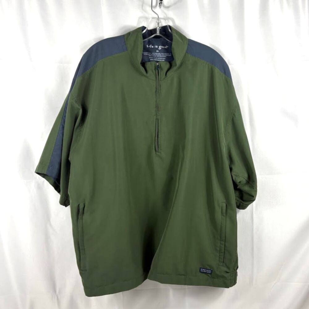 Life Is Good XL 1/4 Zip Windbreaker Pullover Golf
